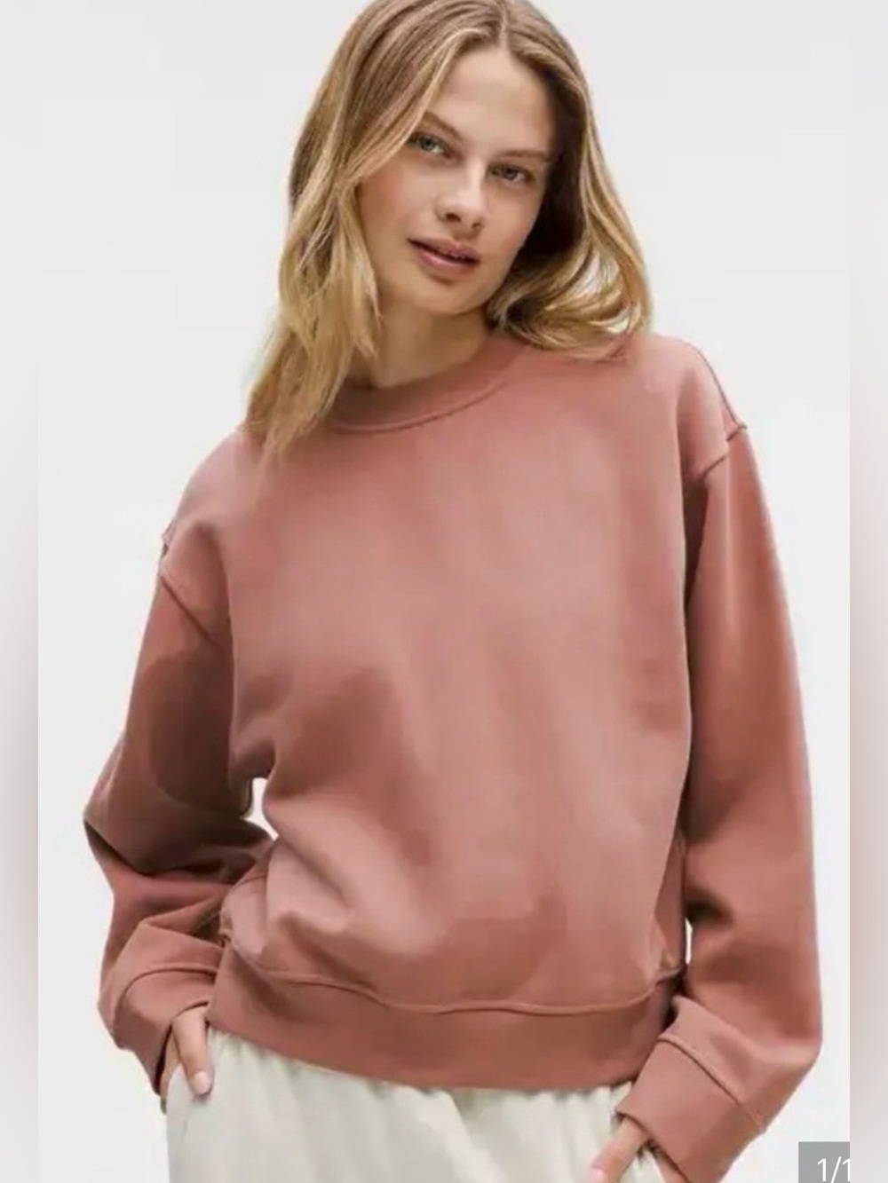 Lululemon Women’s Steady State Oversized Crew Red Clay NWT $118